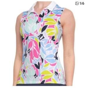 Tommy Bahama Golf Multicolor Sleeveless Shirt Sz S